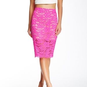 Trina Turk Lace Pencil Skirt
